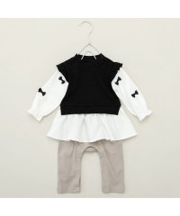 branshes/リボン付き重ね着風カバーオール/507011586