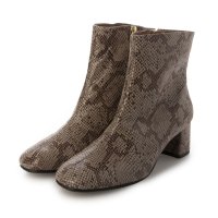 Kobe Oasis/コウベオアシス 神戸オアシス 【天然皮革】3E幅広パイソン柄ショートブーツ/507011693