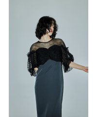 niana/ニアナ niana フロッキードットワンピース パーティードレス オケージョンドレス 結婚式 二次会 同窓会 お呼ばれワンピース/507012288