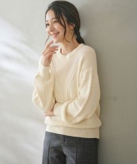 any SiS L/【洗える】フロントケーブルポイントアンゴラブレンド ニット/507012563