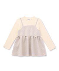 BeBe Petits Pois Vert/キラキラデニムキャミドッキングリブトップス(95~150cm)/507013600