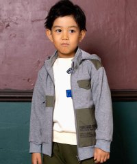 WASK/エステル裏起毛リップストップポケットパーカー(100~160cm)/507013603