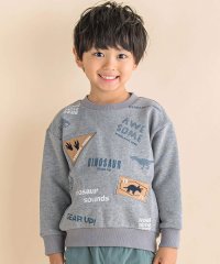 Noeil aime BeBe/裏毛恐竜ワッペン＋プリント付きトレーナー(80~130cm)/507013656