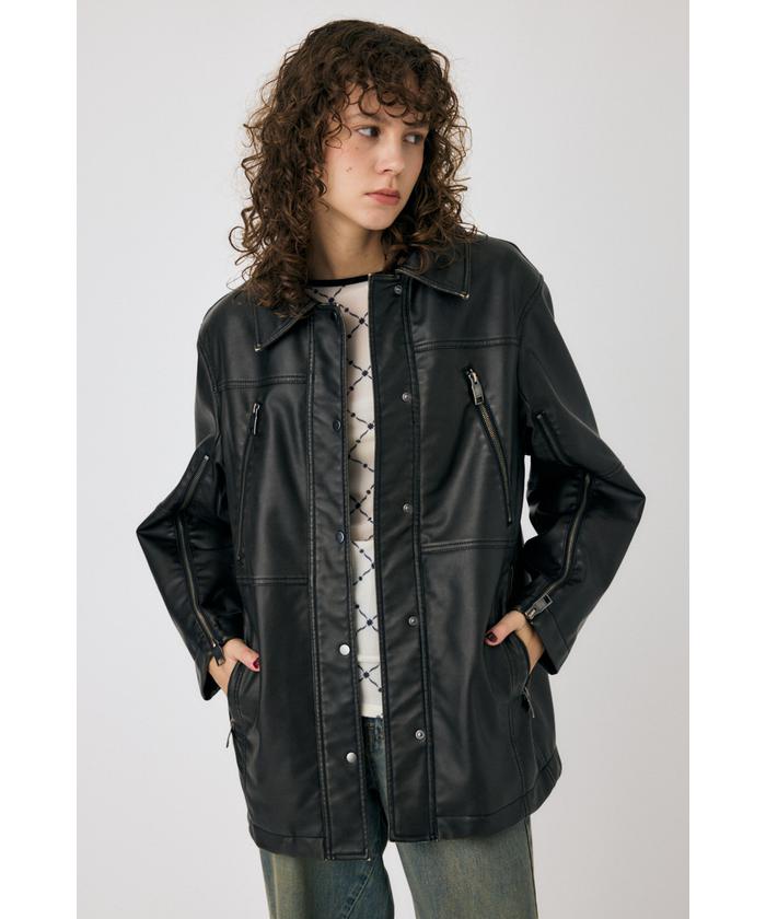 MOUSSY AGED LEATHER ジャケット moussy】aged leather ジャケット