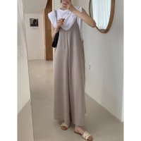 Belle Cie/ベルシー Belle Cie サロペット ワンピース オールインワン ワイドパンツ つなぎ レディース 大人 ゆったり コンビネゾン 着痩せ 無地 体型カバー /507015559