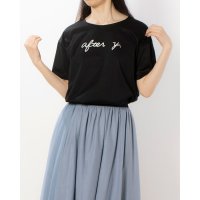 Anna Nicola/アンナニコラ Anna Nicola 撥水生地 ロゴフレアTシャツ/507015567