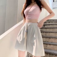 Belle Cie/ベルシー Belle Cie ショートパンツ ズボン ワイドパンツ ルームウェア ウエストゴム レディース 韓国ファッション リラックス シンプル ビビッドカラ/507015571