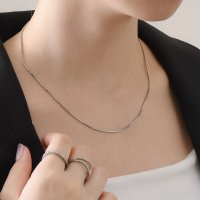 REAL STYLE/リアルスタイル REAL STYLE ネックレス レディース スネークチェーン シルバー 細め おしゃれ 上品 きれいめ 首飾り お出かけ オフィス 30代 4/507016582