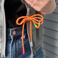 REAL STYLE/リアルスタイル REAL STYLE パラコード チャーム ストラップ リボン ハート カラビナ キーホルダー キー リング バッグ スマホ アクセサリー おし/507016590