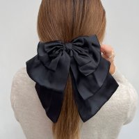 REAL STYLE/リアルスタイル REAL STYLE ヘアクリップ リボン 大きめ 黒 バンスクリップ ヘアアクセサリー りぼん 大人 子供 キッズ 韓国 髪飾り 髪留め まと/507016606