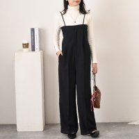 REAL STYLE/リアルスタイル REAL STYLE サロペット レディース 秋 薄手 ロング丈 マキシ丈 ワイドパンツ オールインワン オーバーオール お出かけ きれいめ 体/507016698