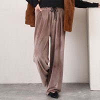 REAL STYLE/リアルスタイル REAL STYLE ワイドパンツ レディース ベロア ミンクタッチ ベロアパンツ ボトムス 秋 冬 暖かい あったか 防寒 寒さ対策 ウエスト/507016765