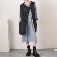 REAL STYLE/リアルスタイル REAL STYLE ワンピース レディース ロング丈 秋 春 長袖 プリーツ フレア きれいめ カジュアル 薄手 膝下 ゆったり 無地 丸首 /507016781