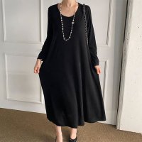 REAL STYLE/リアルスタイル REAL STYLE ワンピース レディース 春 秋 長袖 薄手 ロング丈 マキシ丈 ゆったり 大きいサイズ 体型カバー フレア カジュアル 無/507016782