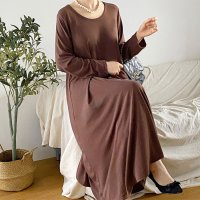 REAL STYLE/リアルスタイル REAL STYLE ワンピース レディース 春 秋 長袖 薄手 ロング丈 マキシ丈 ゆったり 大きいサイズ 体型カバー フレア カジュアル 無/507016782