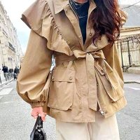 REAL STYLE/リアルスタイル REAL STYLE ブルゾン レディース 秋 軽い 長袖 アウター 薄手 羽織り 上着 ゆったり おしゃれ 可愛い フリル セーラー 通勤 通/507016796