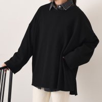 REAL STYLE/リアルスタイル REAL STYLE カットソー レディース 長袖 秋 冬 シンプル トップス 無地 ゆったり 大きいサイズ 大きめ かっこいい 体型カバー 楽/507016801