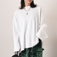 REAL STYLE/リアルスタイル REAL STYLE カットソー レディース 長袖 秋 冬 シンプル トップス 無地 ゆったり 大きいサイズ 大きめ かっこいい 体型カバー 楽/507016801