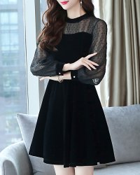 Lily of Valley/リリーオブバリー Lily of Valley 上品 フェミニン ドレス ワンピース きれいめ フォーマル シースルー ドット 柄/507017143