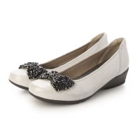 SHOEL/シュール SHOEL 本革ビーズリボンウエッジパンプス/507017236