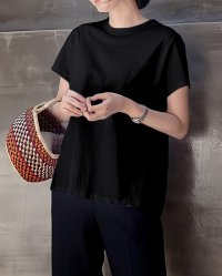 Lily of Valley/リリーオブバリー Lily of Valley バック ペプラム フレア シンプル Tシャツ 半袖 春夏 ふんわり カジュアル カットソー/507017258