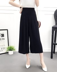 Lily of Valley/リリーオブバリー Lily of Valley ウエストゴム タック ガウチョパンツ フレア 上品 ゆったり ふんわり カジュアル 無地/507017432