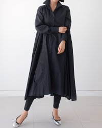 Lily of Valley/リリーオブバリー Lily of Valley ヘム フレア ロングシャツ ワンピース きれいめ 長袖 上品 無地 清楚 カジュアル/507017468
