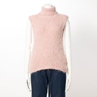 GIPSY BLUE/ジプシーブルー GIPSY BLUE 「ストレッチフェザーモール」タートルネックノースリーブ/507017534