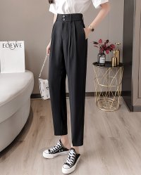 Lily of Valley/リリーオブバリー Lily of Valley ハイウエスト タック テーパード パンツ ゆったり 上品 清楚 カジュアル アンクル丈/507017573