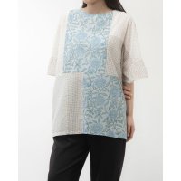 KANKAN/カンカン KANKAN ブロックプリントパッチワークチュニック/507017576