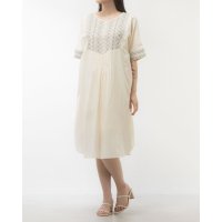 KANKAN/カンカン KANKAN クロスステッチ刺繍コットンワンピース/507017582