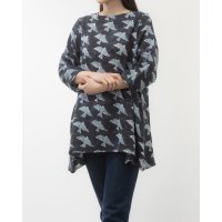 KANKAN/カンカン KANKAN 空飛ぶ鳥ブロックプリントチュニック/507017590