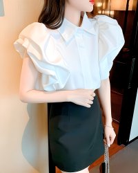 Lily of Valley/リリーオブバリー Lily of Valley フリル ボリュームスリーブ タック ブラウス 無地 上品 清楚 大人可愛い パーティー/507017640