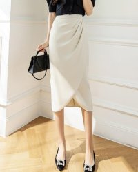 Lily of Valley/リリーオブバリー Lily of Valley カシュクール ドレープ スカート 膝下 ひざ下 上品 きれいめ 大人可愛い 清楚 オフィス/507017704