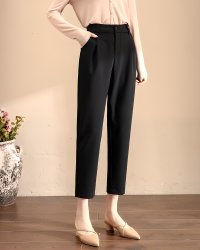 Lily of Valley/リリーオブバリー Lily of Valley ベーシック スラックス タック パンツ アンクル丈 無地 上品 きれいめ オフィス 事務服/507017709