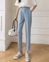 Lily of Valley/リリーオブバリー Lily of Valley センタープレス タック パンツ ウエストゴム カジュアル 上品 清楚 きれいめ オフィス/507017779