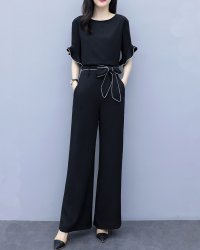Lily of Valley/リリーオブバリー Lily of Valley ウエストリボン フリルスリーブ セットアップ ツーピース 半袖 五分袖 上品 きれいめ レディース/507017825