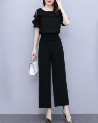 Lily of Valley/リリーオブバリー Lily of Valley フリルショルダー セットアップ 半袖 ツーピース 半袖 上品 きれいめ 袖コンシャス レディース/507017828