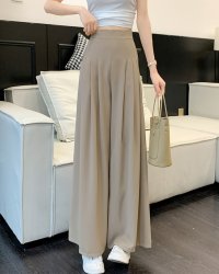 Lily of Valley/リリーオブバリー Lily of Valley タック フレア パンツ ボトムス ウエストゴム ロング丈 カジュアル 上品 大人可愛い/507017872