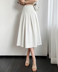 Lily of Valley/リリーオブバリー Lily of Valley タック フレア スカート 膝下 ボトムス ひざ下 フォーマル 上品 大人可愛い 清楚/507017885
