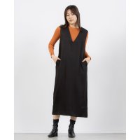 Lily of Valley/リリーオブバリー Lily of Valley Vネック 無地 ジャンパースカート ミモレ丈 カジュアル 上品 きれいめ お呼ばれ 清楚/507017917