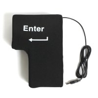 REAL STYLE/リアルスタイル REAL STYLE エンターキークッション おもしろグッズ ストレス解消 大きい 巨大 枕 パソコン PC USB接続 デスクワーク 休憩 お/507018018