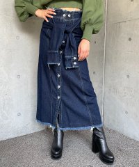 SPIRALGIRL/スパイラルガール SPIRALGIRL 腰巻き風デニムロングスカート/507018437
