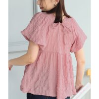 Girly Doll/ガーリードール Girly Doll ポコポコチェックバックリボンバルーンスリーブブラウス/507018549
