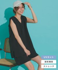 marvelous by Pierrot/マーベラス バイ ピエロ marvelous by Pierrot 【低身長向け】【ラッシュガード】2wayタックデザインフレアトップス/507018742