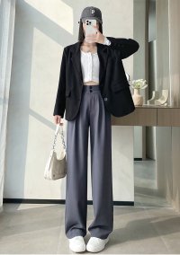 nijibra/ニジブラ nijibra ツータックスラックス ワイドパンツ 冷感パンツ オフィス カジュアルパンツ ハイウエスト ウエストゴム レディースパンツ 美脚パンツ /507019367