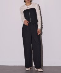 MAISON BREEZE reveur/メゾンブリーズレヴール MAISON BREEZE reveur ウールライク ベアトップ オールインワン ショート丈 DTK/507019950