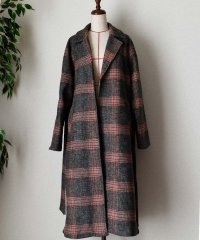 ARGO TOKYO/アルゴトウキョウ ARGO TOKYO Wool Large Check Gown Coat 21110 ウールラージチェックガウンコート/507020476