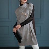 Sawa a la mode/サワアラモード Sawa a la mode きちんと感と暖かさを叶えるタートルニットチュニック/507021974