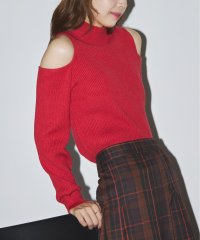 MAISON BREEZE reveur/メゾンブリーズレヴール MAISON BREEZE reveur ショルダースリットニット 長袖 ニット トップス リブニット 肌見せ/507022333